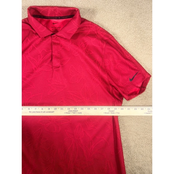 Nike Tiger Woods Collection Dri-FIT Golf Polo Shirt Mens M Red Floral DH0919-677 - Picture 3 of 8